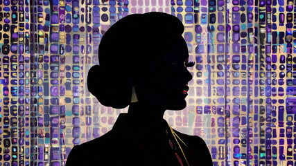 Beautiful silhouette business woman