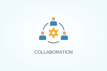 Collaboration Vector  Or Logo Sign Symbol Illustration