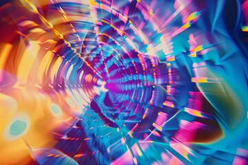 Trance: Hypnotic, repetitive patterns and bright, pulsating colors capturing the euphoric and immersive essence, with abstract spirals and digital grids