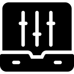 laptop with setting icon