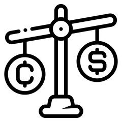 crypto balance scale icon