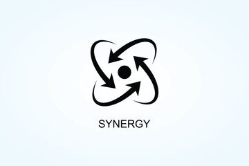 Synergy Vector  Or Logo Sign Symbol Illustration