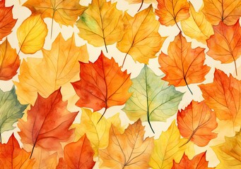 Fototapeta premium Colorful autumn leaves on a white background.