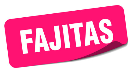 fajitas sticker. fajitas label