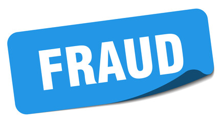fraud sticker. fraud label