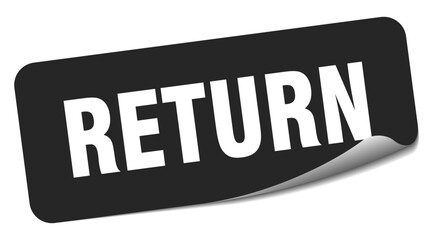 return sticker. return label