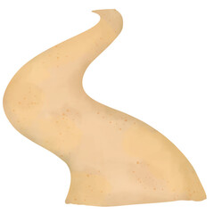 Watercolor painting of a sand road