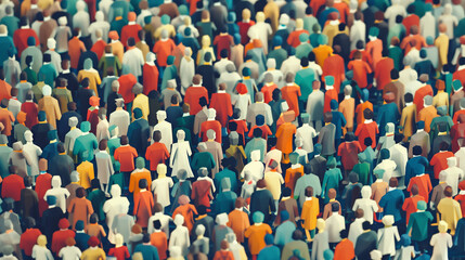 Diverse Crowd Standing Together