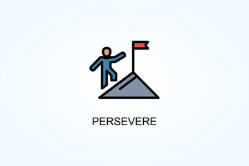 Persevere Vector  Or Logo Sign Symbol Illustration
