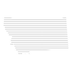 Black line drawing of the state of Montana