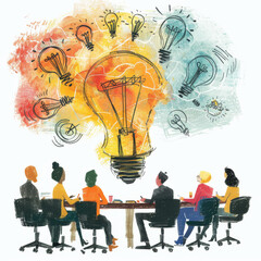 Brainstorming session for innovative business ideas