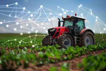Obraz premium Business farmer using technology