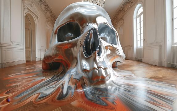 Explore anamorphic art to create distorted images that reveal their true form from a specific viewpoint,