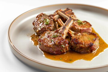 Gourmet Baby Lamb Chops in Creamy Madeira Sauce