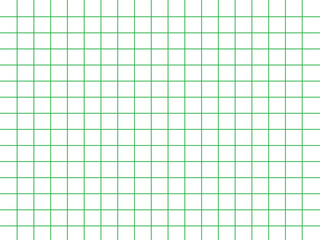 green grid square graph line full page on white paper background 