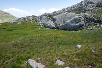 Landscape of Rila Mountain near Kalin peak, Bulgaria