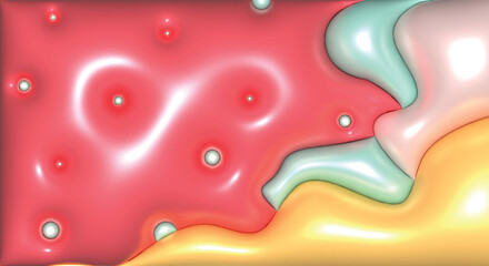 Cute style colored 3D background image