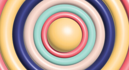 Cute style colored 3D background image