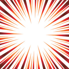 赤いグラデーションの集中線の素材