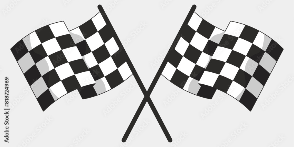 Poster formula 1 racing flags, vector and isolated. formula 1 championship, isolated flags. checkered flags