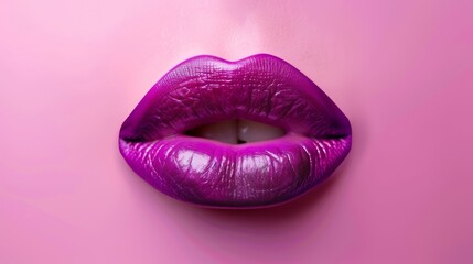 Plush Purple Lipstick Closeup