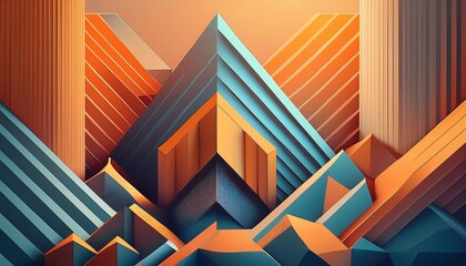Fototapeta premium Vibrant colorful elegant abstract with diagonal pattern suitable for backgrounds, posters, textiles, and digital designs demanding modern and dynamic aesthetics. Generative AI