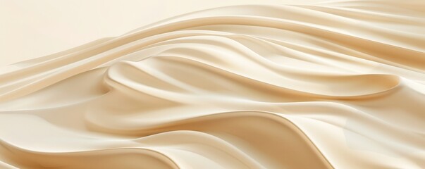 Obraz premium Sandy Dunes Design a background inspired by sand dunes using soft beige and cream colors, incorporating gentle curves and wave-like patterns