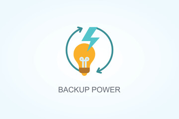 Backup Power Vector  Or Logo Sign Symbol Illustration