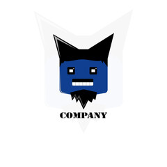 Abstract robot head logo design for company purposes