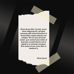 The social media template is in the form of a piece of paper and has tape on the corners