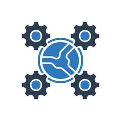 Global Development Icon Sign Symbol