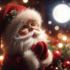 Santa claus with gifts. AI