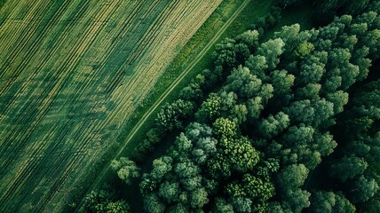 a wonderful picture of the green field from a bird's eye view, generated by AI