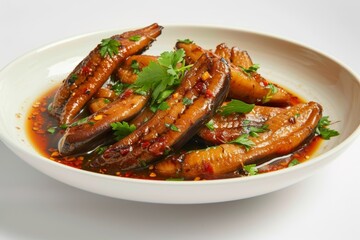 Tender Baby Eels in Garlic Sauce and Parsley