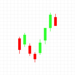 Candlestick chart icon vector design