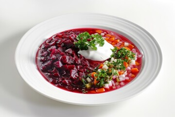 Delicious Polish Borscht Soup Infused with Fresh Flavors
