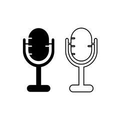 Podcast microphone vector icon design