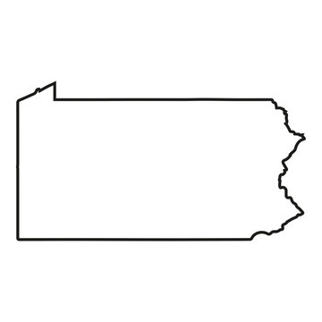 recommend clip art: White solid outline of the state of Pennsylvania