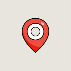 simple shape vector icon of location point