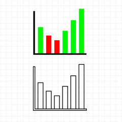 Bar chart icon vector design