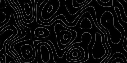 Hand-rendered swirling contour art based on elevation map aesthetics

