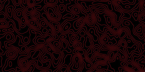 Hand-rendered swirling contour art based on elevation map aesthetics

