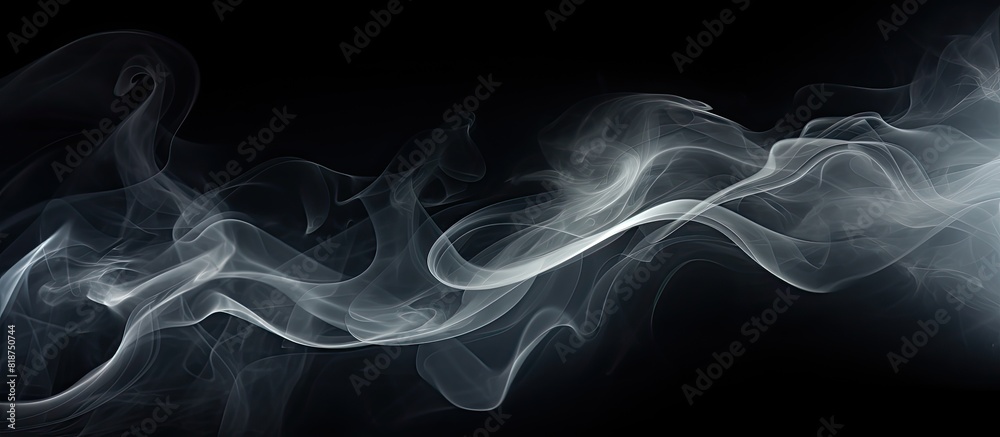Leinwandbilder an abstract dark background with white smoke creating a copy space image