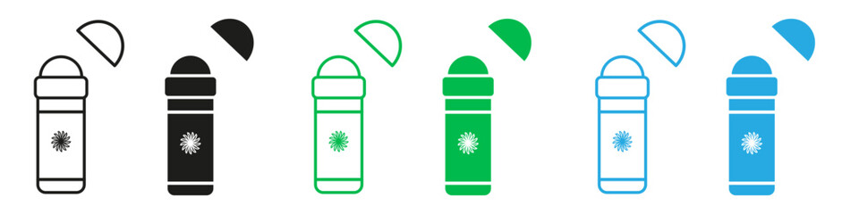 Deodorant roll on icon mark in filled style