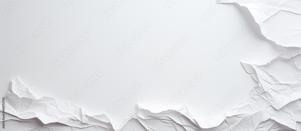 Poster A torn edge of white paper is isolated on a background with no other elements present creating a copy space image