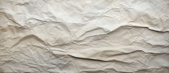 A copy space image of a distressed paper background with grunge crumpled wrinkled and creased textures