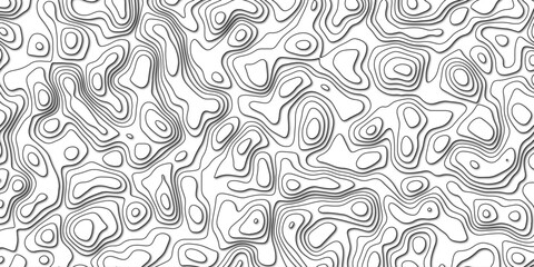 Complex overlapping contour lines for modern abstract map aesthetic

