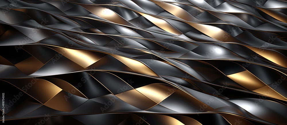 Leinwandbilder Detail of a textured metallic patterned background featuring a captivating copy space image