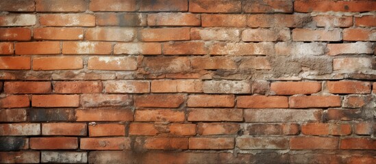 Obraz premium An ancient retro brick wall with a textured surface that can be used as a background wallpaper or copy space image