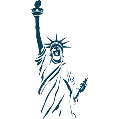 Statue of liberty on png background. © Abdul Qaiyoom